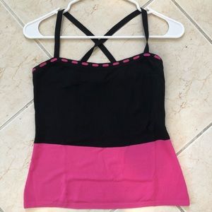 Black and Hot Pink Escada Top